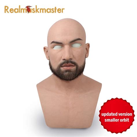 Realmaskmaster Silicone Halloween Full Face Beard Mask Party Supplies