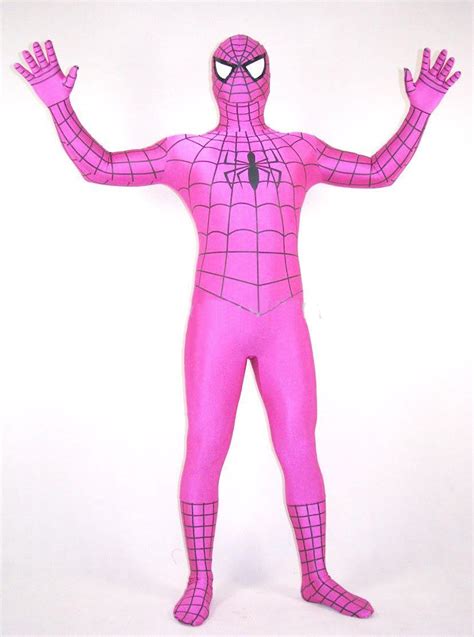 halloween costume pink spiderman zentai  cosercosplaycom