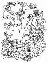 Zentangl Vectorillustratie Vectoreps Baum Tangle Womb Sitzt Aufpassen Gymnast Beam Uterus Gemaakte Kleuren Tanvetka Blumen Bloemen Slaapt Schläft sketch template