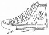 Printable Converse Shoe Colouring Enjoy Chucks sketch template