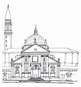 Giorgio Maggiore San Elevation Front sketch template