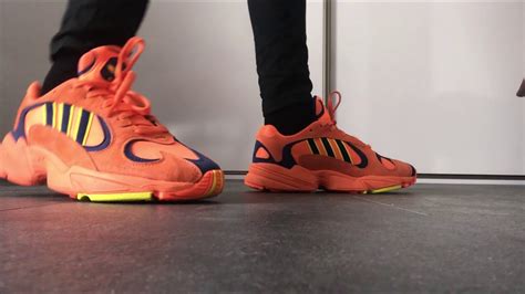 adidas originals yung   res orange  feet youtube