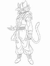 Gogeta Ssj4 Goku Dragon Saiyan sketch template