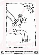 Coloring Swing Summer Popular Library Clipart sketch template