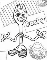 Coloring Forky Pages Story Sheets Drawing Popular Toys sketch template