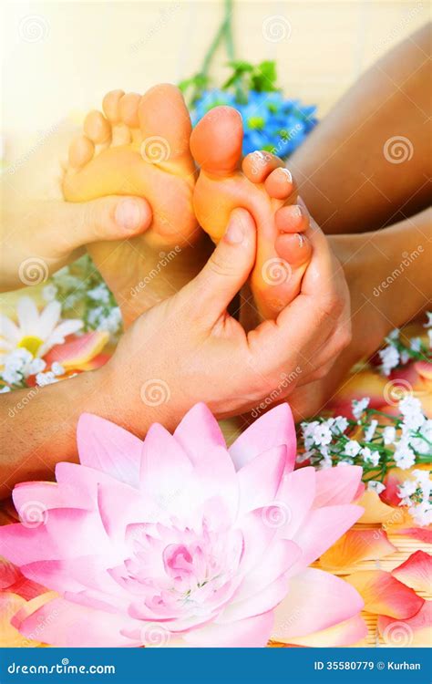 foot massage royalty  stock images image