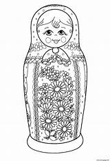Coloring Dolls Russian Pages Printable Color sketch template