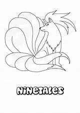 Coloring Pokemon Pages Ninetales sketch template