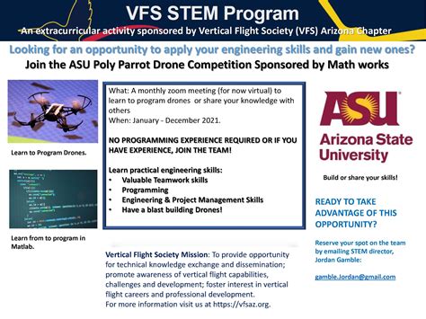 asu poly parrot drone competition  arizona chapter   vertical flight society