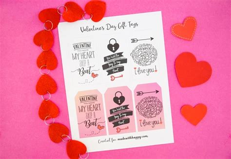 printable valentines tags ideas   happy