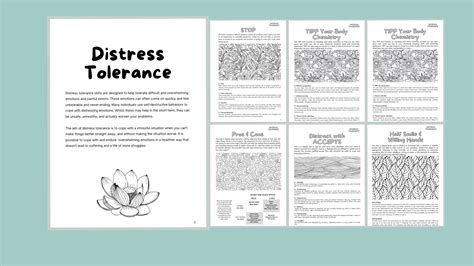 dbt skills mindful coloring book digital printable  etsy