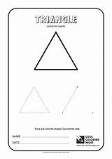 Geometric Shapes Triangle Coloring Pages Kids Cool Figures Basic Print sketch template