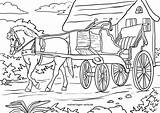 Kutsche Ausmalbild Malvorlage Pferd Kinderbilder öffnen Voorbeeldsjabloon sketch template