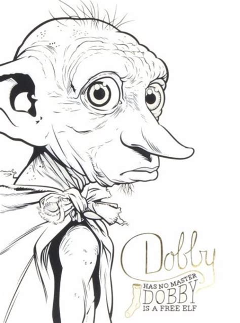 coloring pages harry potter dobby