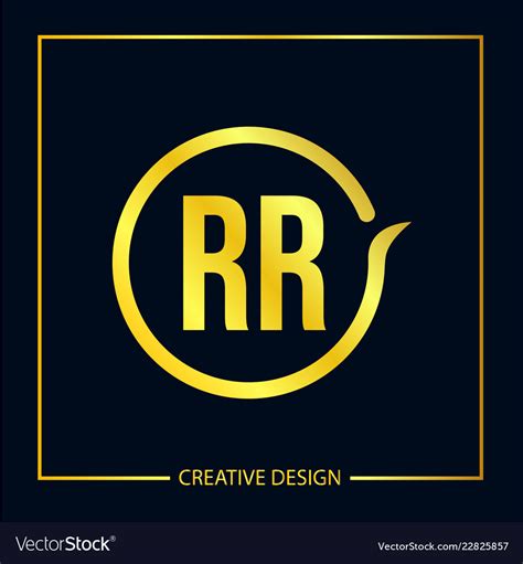 initial letter rr logo template design royalty  vector