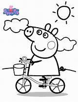 Coloring Peppa Pig Pages Printable Popular sketch template