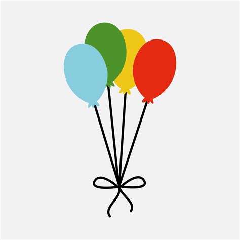 colorful balloons clip art vector illustration  design decorations