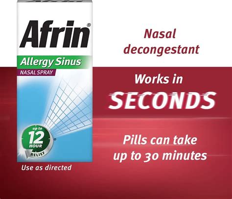 Buy Afrin Allergy Sinus Nasal Spray Fast And Powerful Congestion Relief