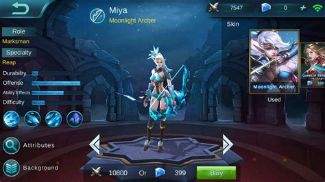 Update Build Item Heroes Miya Mobile Legends Bang Bang