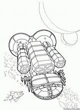 Futuristic Interplanetary sketch template