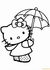 Kitty Coloring Umbrella Hello Pages Colouring Color Printable Lovely Under Cat Beach Drawing Print Boy Cartoon Summer Popular Online Clipart sketch template