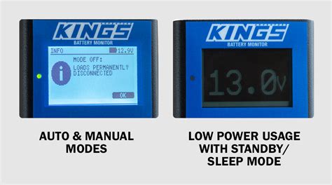 kings  battery monitor easy diy install adjustable  voltage cut  lcd ebay