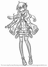 Yukari Vocaloid Yuzuki Draw Step sketch template