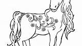 Horse Coloring Pages Running Simple Drawing Getcolorings Printable Print Clipartmag Realistic Getdrawings Cowgirl Color sketch template