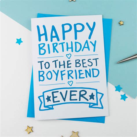 happy birthday boyfriend card     alphabet notonthehighstreetcom