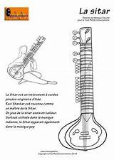 Musique Sitar Coloriages sketch template