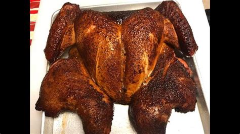smoked spatchcock turkey on a traeger grill youtube spatchcock