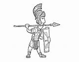 Roman Soldier Defense Coloring Coloringcrew sketch template