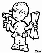 Construction Worker Coloring Pages Getcolorings Printable Color Print sketch template