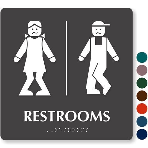 bathroom signs