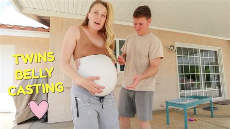 twin pregnancy belly cast 36 weeks pregnant youtube