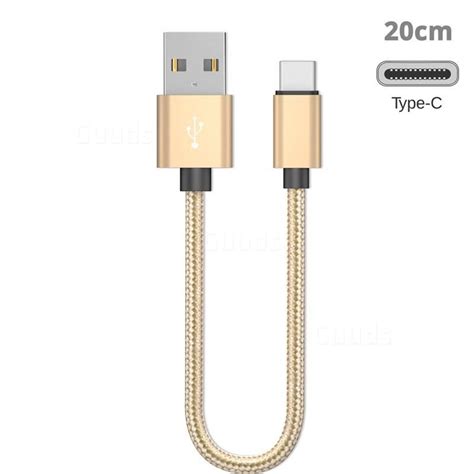 cm short metal weaving type  data charging cable usb   usb  cable golden type  cable