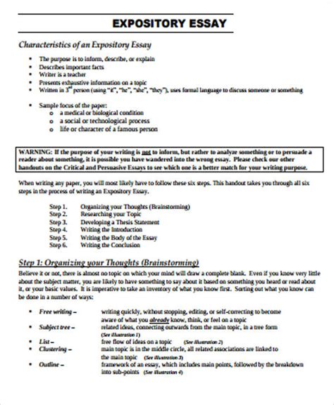 expository essay   write structure format  examples