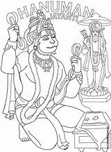 Hanuman Colouring Iskcon sketch template