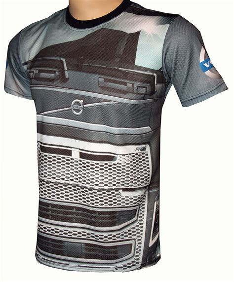 volvo t shirt with logo and all over printed picture t