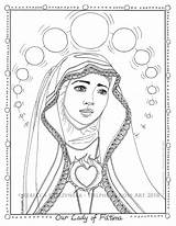 Fatima Lady Coloring Pages Getdrawings Getcolorings sketch template