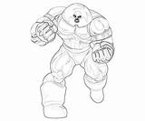 Juggernaut Colossal Marvel sketch template