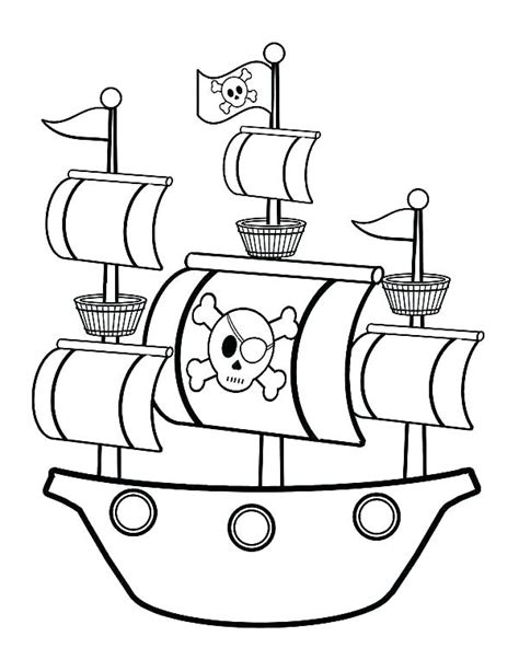 pirate ship drawing  kids  getdrawings