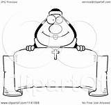 Nun Coloring Cartoon Banner Happy Over Clipart Outlined Vector Cory Thoman 1024px 04kb 1080 sketch template