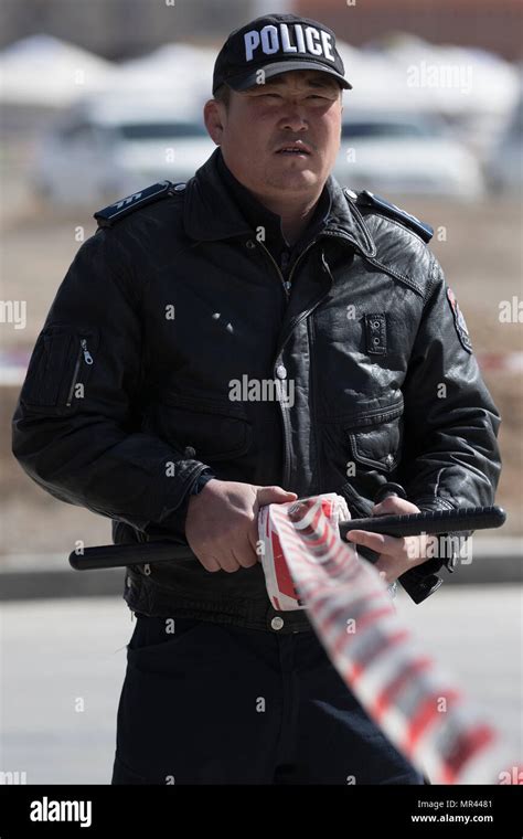 mongolian police officer  res stock photography  images alamy