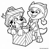 Christmas Coloring Pages Patrol Paw Printable Gifts Print sketch template