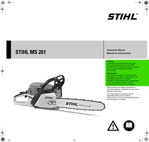 stihl ms   chain  instruction manual   usa