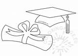 Graduation Diploma Hat Rolled Graduacion Coloring Para Template Clip Cap Coloringpage School Gorro Egresados Decoracion Eu Printable Graduado Decor Board sketch template
