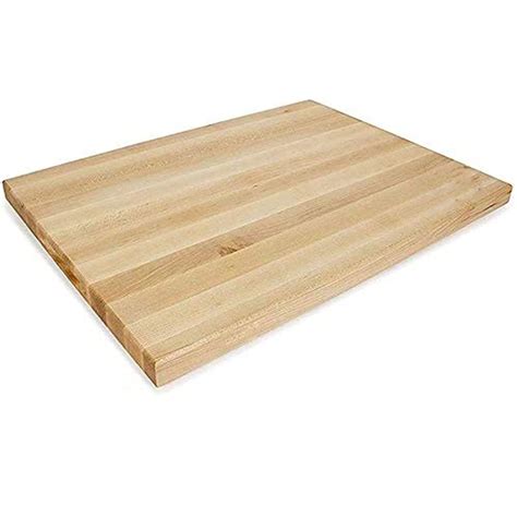 wood cutting board square beige reversible sturdy