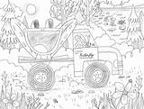 Butterfly Coloring Driving Truck Color Pages Stay Dribbble Gille Pencil Relax Help Collection sketch template