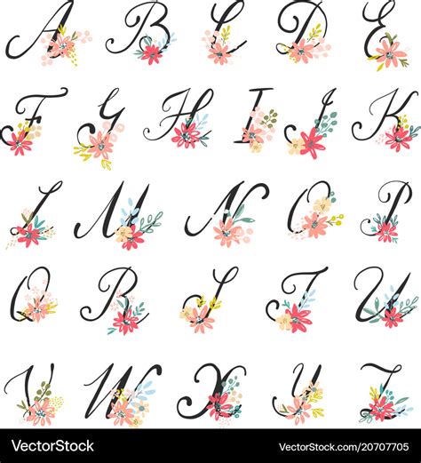 pretty letters alphabet